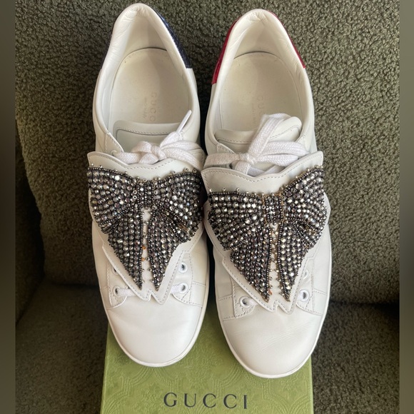 ❤️ GUCCI New Ace Bow Lace Patch ❤️ - Picture 2 of 10
